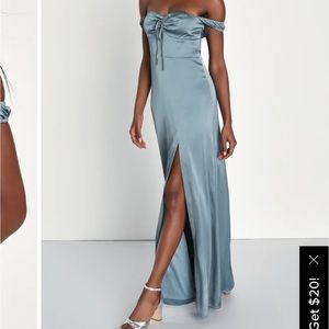 LULUS MAXI SATIN DRESS